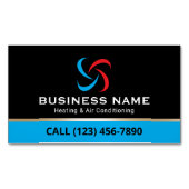 Professional HVAC Logo Heating & Air Conditioning マグネット名刺 (正面)