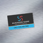 Professional HVAC Logo Heating & Air Conditioning マグネット名刺 (インサイチュ)