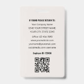 Professional ID Photo Logo Employee Off-White バッジ (裏面)