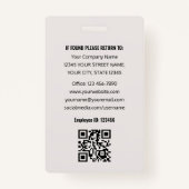 Professional ID Photo Logo Employee Off-White バッジ (裏面)