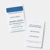 Professional Identification Workplace Badge | Corp バッジ (正面&裏面)