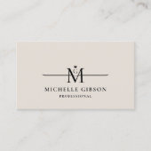 Professional Initial Crown Monogram Sand Marketing 名刺 (正面)