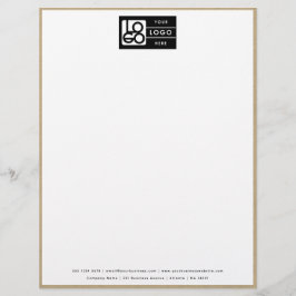 Professional Kraft Border Business Logo Letterhead レターヘッド