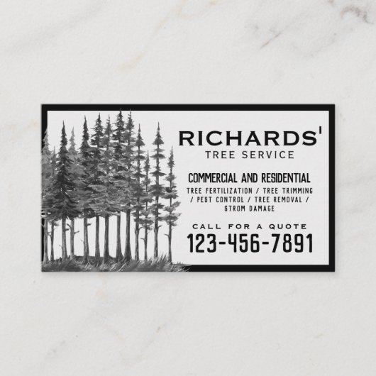 Professional Landscape Tree Service 名刺 (正面)