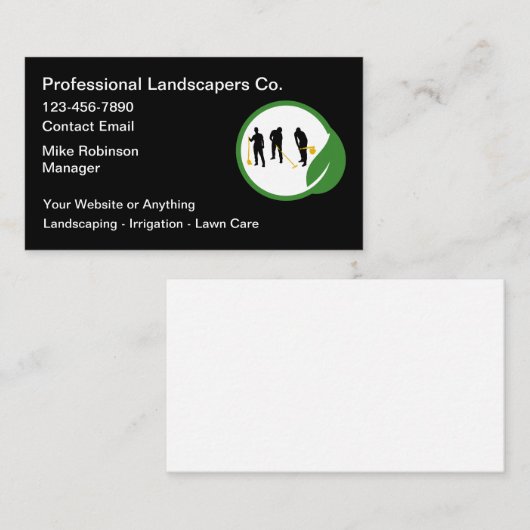 Professional Landscaper Business Cards 名刺 (正面/裏面)
