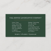Professional Landscaper Lawn Service 名刺 (裏面)