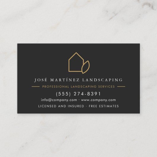 Professional Landscaping Company Lawn Service 名刺 (正面)