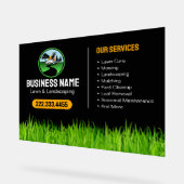 Professional Landscaping Grass Mowing Service アクリルサイン (傾斜)