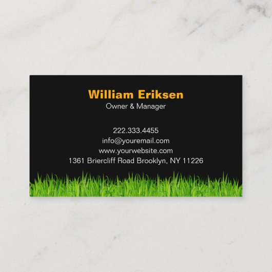 Professional Landscaping Grass Mowing Service 名刺 (裏面)