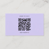 Professional Lavendar Logo QR Code 名刺 (裏面)