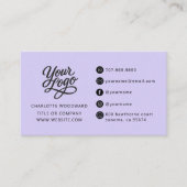 Professional Lavendar Logo QR Code 名刺 (正面)