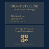 Professional Law Firm Minimalist QR Code 名刺