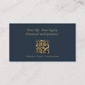 Professional Law Firm Minimalist QR Code 名刺 (裏面)