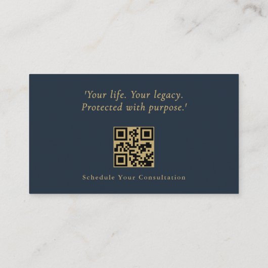 Professional Law Firm Minimalist QR Code 名刺 (裏面)
