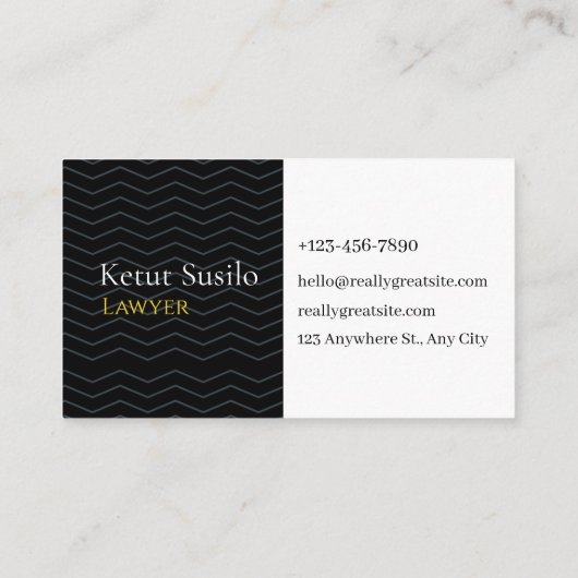 Professional Law & Justice Business Card |  名刺 (裏面)