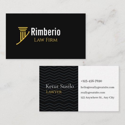 Professional Law & Justice Business Card |  名刺 (正面/裏面)