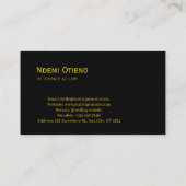 Professional Law & Justice Business Card 名刺 (裏面)