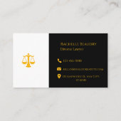 Professional Law & Justice Business Card 名刺 (裏面)