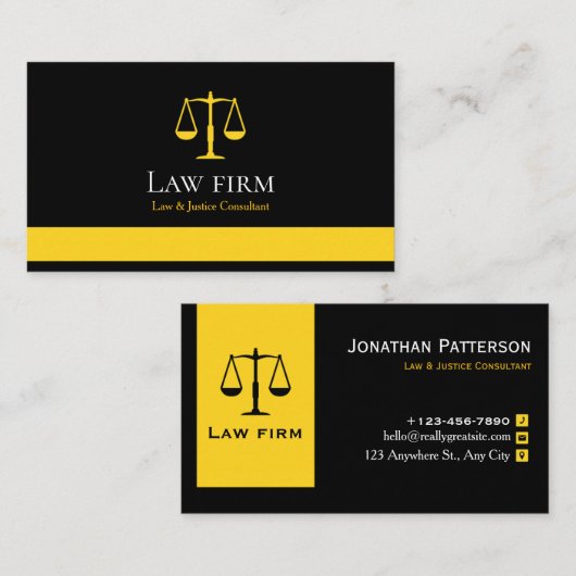 Professional Law & Justice Business Card |  名刺 (正面/裏面)