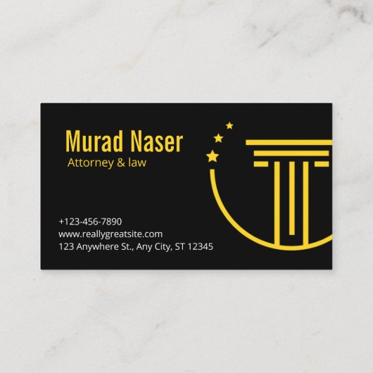Professional Law & Justice Business Card  名刺 (裏面)