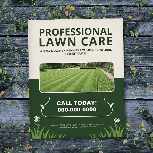 Professional Lawn Care チラシ