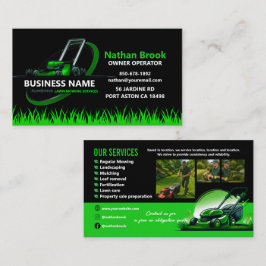 Professional Lawn Care Landscaping Green Black 名刺