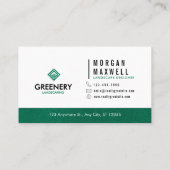 Professional Lawn Care Landscaping Green Simple 名刺 (裏面)