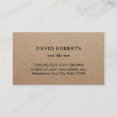 Professional Lawn Care & Landscaping Rustic Kraft 名刺 (裏面)