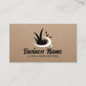 Professional Lawn Care & Landscaping Rustic Kraft 名刺 (正面)