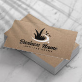 Professional Lawn Care & Landscaping Rustic Kraft 名刺