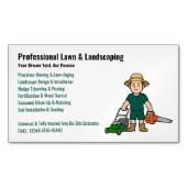 Professional Lawn Care Landscaping Service マグネット名刺 (正面)