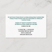 Professional Lawn Care & Landscaping Service 名刺 (裏面)