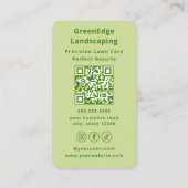 Professional Lawn Care Landscaping Service Green 名刺 (裏面)