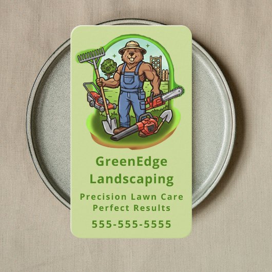 Professional Lawn Care Landscaping Service Green 名刺