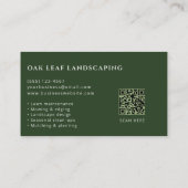 Professional Lawn Care Landscaping Service QR Code 名刺 (裏面)