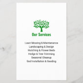 Professional Lawn Care Landscaping Tree Logo チラシ (裏面)