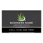 Professional Lawn Care Logo Landscaping Service マグネット名刺 (正面)