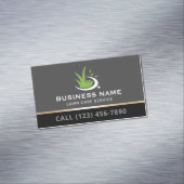 Professional Lawn Care Logo Landscaping Service マグネット名刺 (インサイチュ)