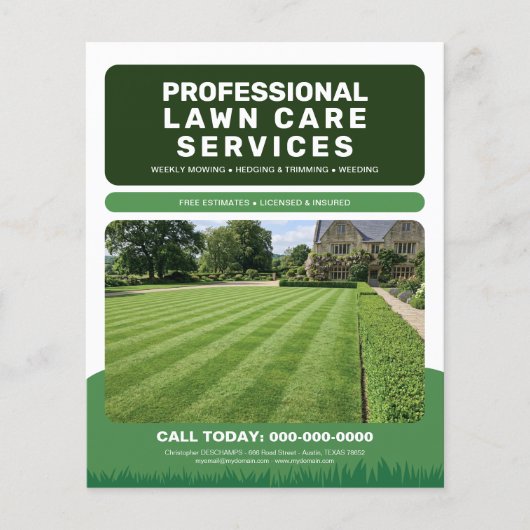 Professional Lawn Care Services チラシ (正面)