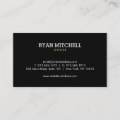 Professional Lawn Maintenance Grass Logo Black 名刺 (裏面)