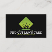 Professional Lawn Maintenance Grass Logo Black 名刺 (正面)