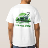 Professional Lawn Mowing Landscaping Custom Logo Tシャツ (裏面)