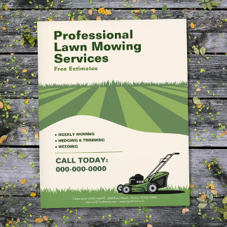 Professional Lawn Mowing Services チラシ