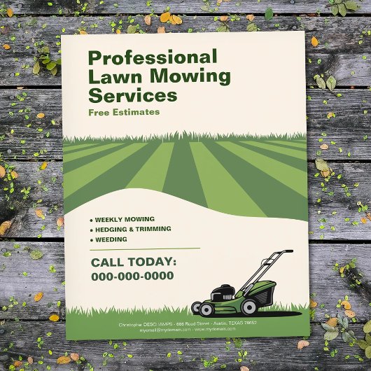 Professional Lawn Mowing Services チラシ