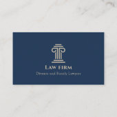 Professional Lawyer | Blue Modern Attorney Design 名刺 (裏面)