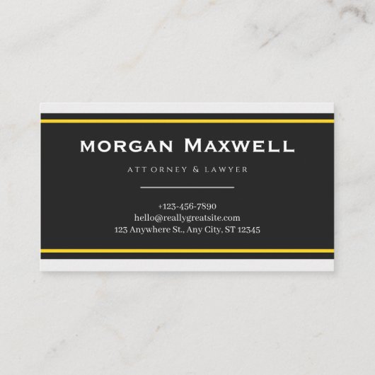 Professional Lawyer Business Card | Attorney 名刺 (裏面)