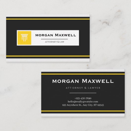 Professional Lawyer Business Card | Attorney 名刺 (正面/裏面)