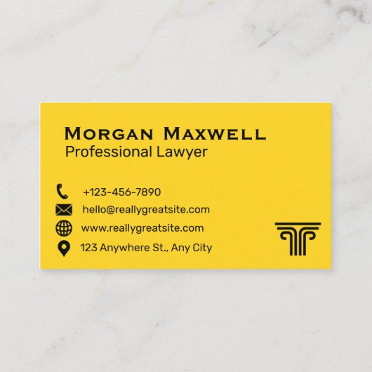 Professional Lawyer Business Card | Attorney  名刺 (裏面)