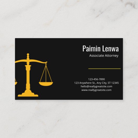Professional Lawyer Business Card | Attorney  名刺 (裏面)