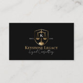 Professional Legal Consultant Luxury Black Gold 名刺 (正面)